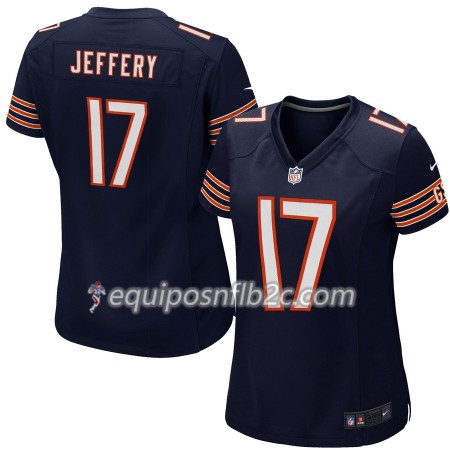 Camiseta Mujer NFL Chicago Bears Alshon Jeffery 17 Nike Navy 